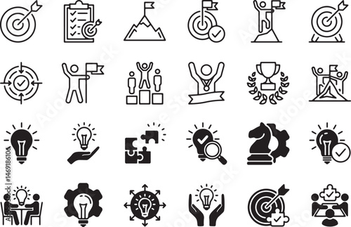 set of icons of people