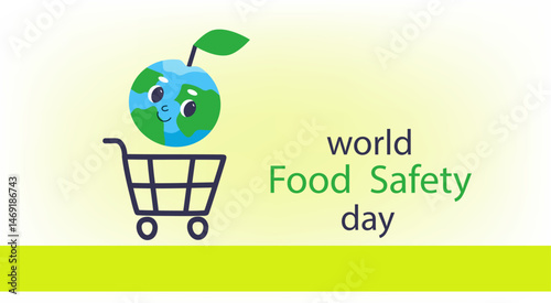 World Food Safety Day concept. WFSD celebrated banner. Vector flat cartoon illustration.