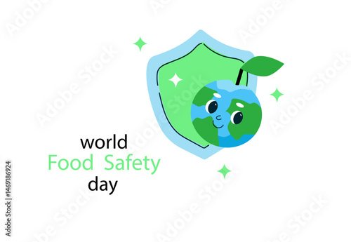 World Food Safety Day concept. WFSD celebrated banner. Vector flat cartoon illustration.