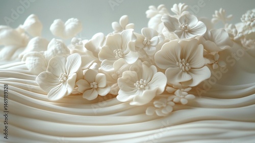 Elegant White Flower Cake Design