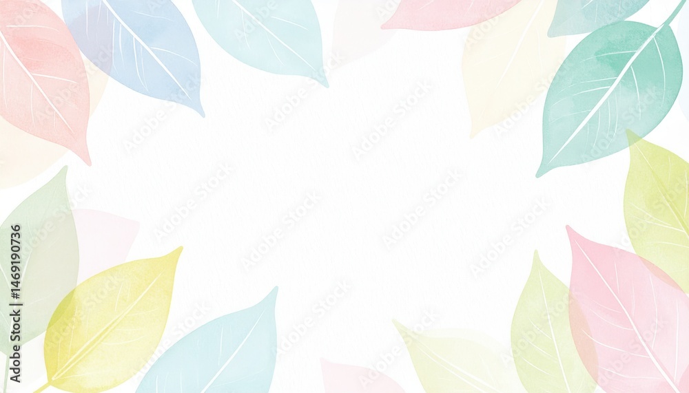 Obraz premium Colorful leaf patterns nature digital art background design aesthetic abstract