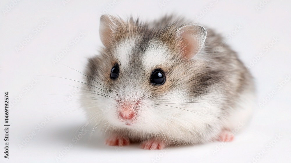 Cute Tiny Hamster with Curious Expression in Close-Up Shot Cute Tiny Hamster with Curious Expression in Close-Up Shot