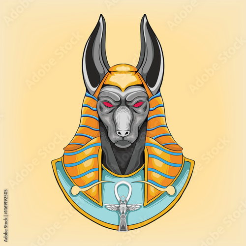 Anubis Egyptian Illustration for Graphic Design