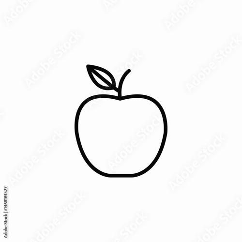 apple fruit icon sign vector