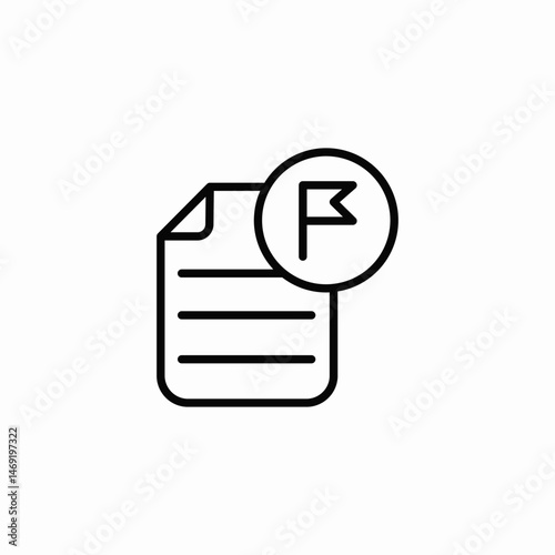 bookmarked file icon sign vector