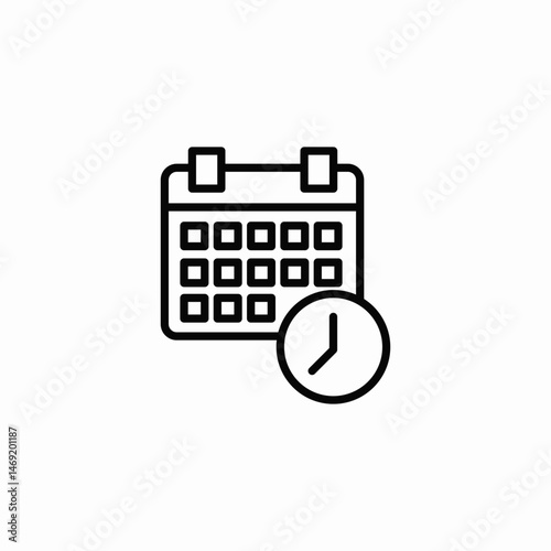 deadline calendar icon sign vector