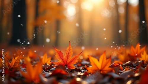autumn leaves in the park
