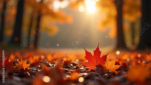 autumn leaves in the park