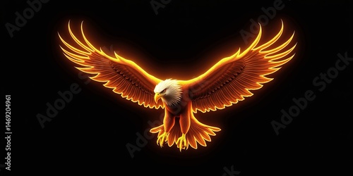 eagle in fire