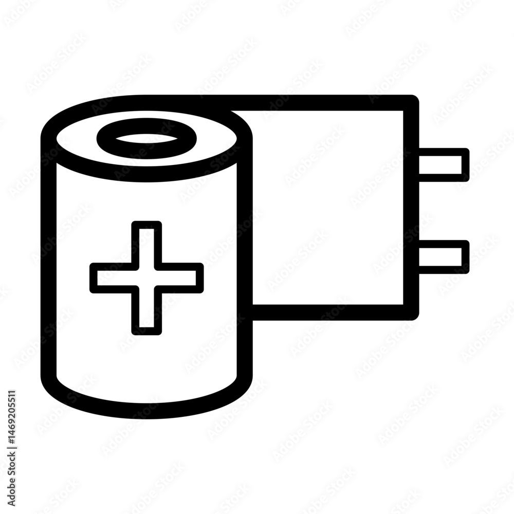 Obraz premium bandage line icon