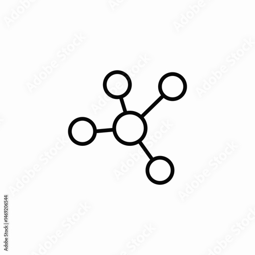 molecular structure icon sign vector