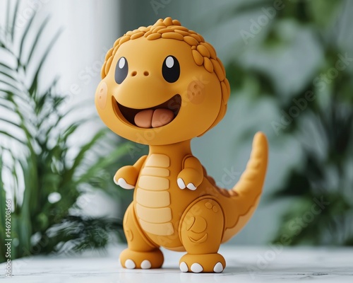 Cute, cartoon dinosaur toy