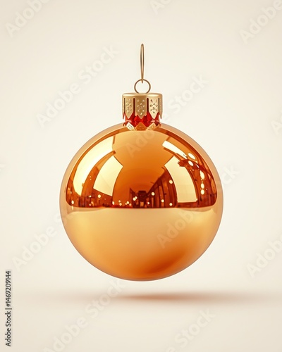 Copper-colored Christmas ornament