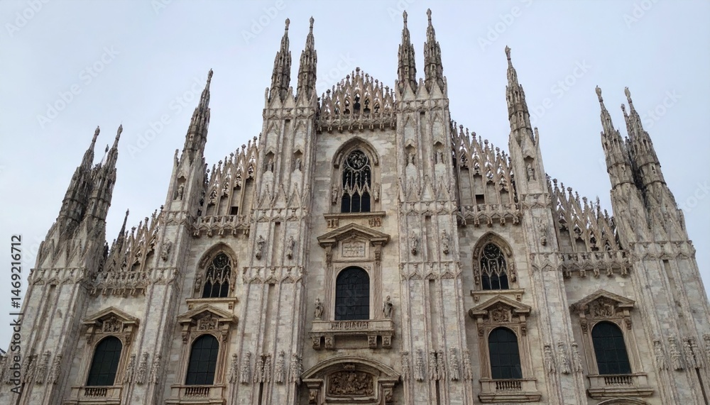 Stunning Gothic Architecture of a Historic Cathedral in Milan, Italy Stunning Gothic Architecture of a Historic Cathedral in Milan, Italy