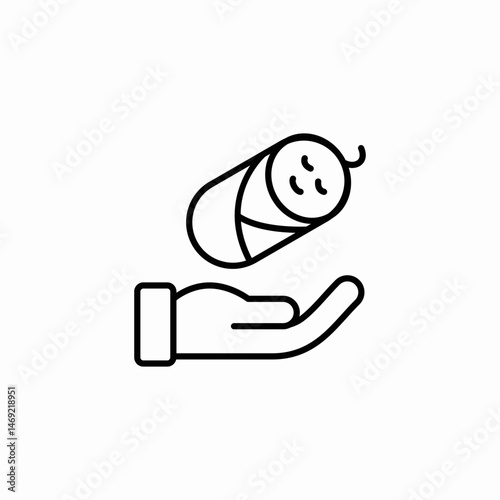 baby insurance icon sign vector