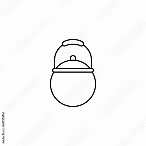 cauldron bowl icon sign vector
