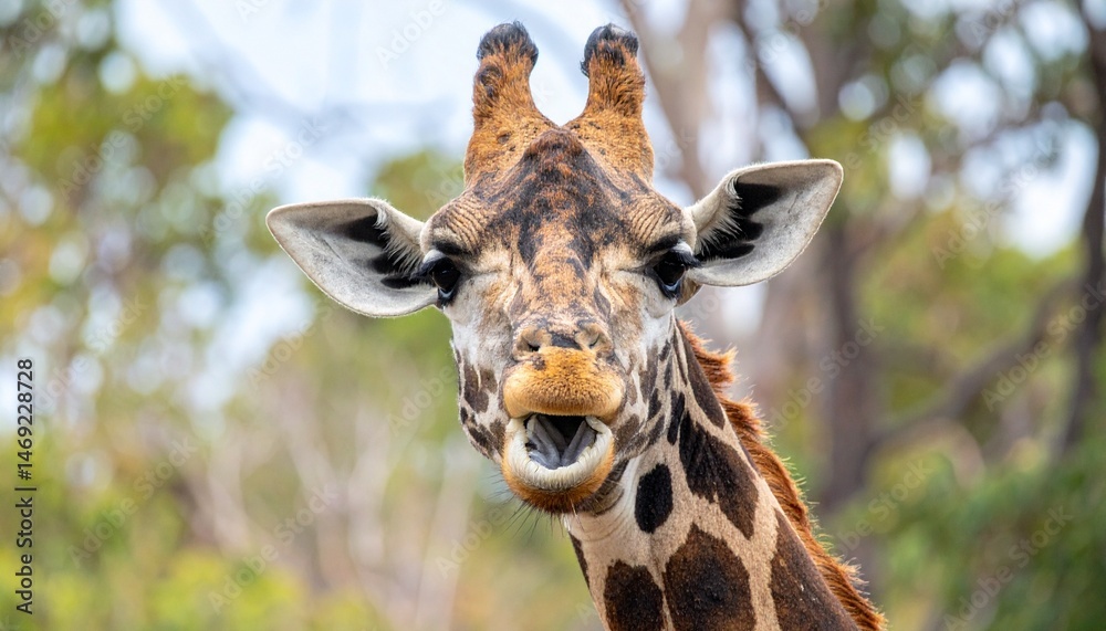 Fototapeta premium portrait of a giraffe
