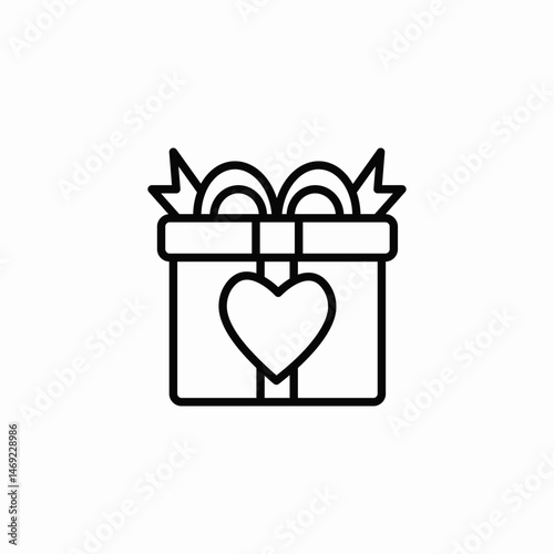love gift box icon sign vector