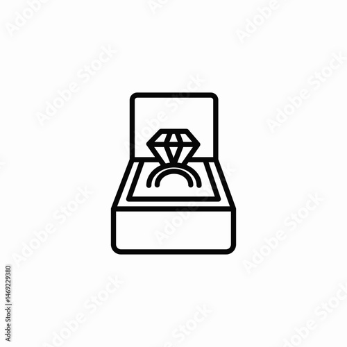 marriage proposal icon sign vector
