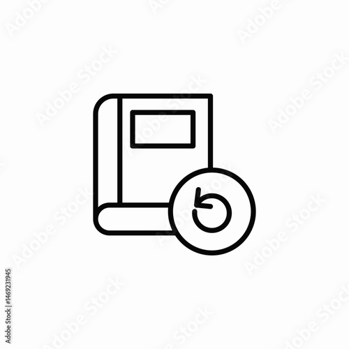 refresh book icon sign vector