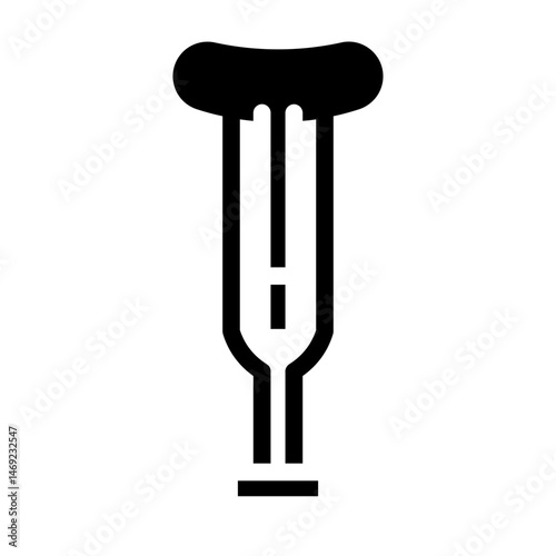 crutch glyph icon