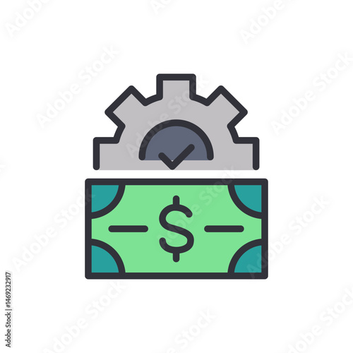 Financial Process Automation Symbolizing Efficient Transactions with Gear