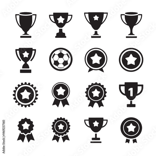 Victory Icons Collection  Symbols of Success and Achievement vector