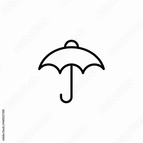 umbrella rain cover icon sign vector