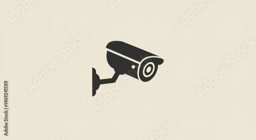 Security camera icon watchful eye modern design minimalist graphic