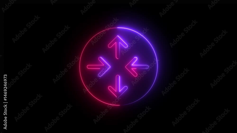 glowing colored neon animation arrow, animation arrow, directional arrow, directional arrow in circles on black background ,4k video glowing colored neon animation arrow, animation arrow, directional arrow, directional arrow in circles on black background ,4k video