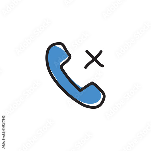 Phone call with a cancel mark