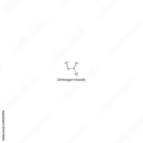 Lewis Structure of Dinitrogen Trioxide (N₂O₃) – Electron Pair Geometry and Resonance in Nitrogen Oxide Molecule
