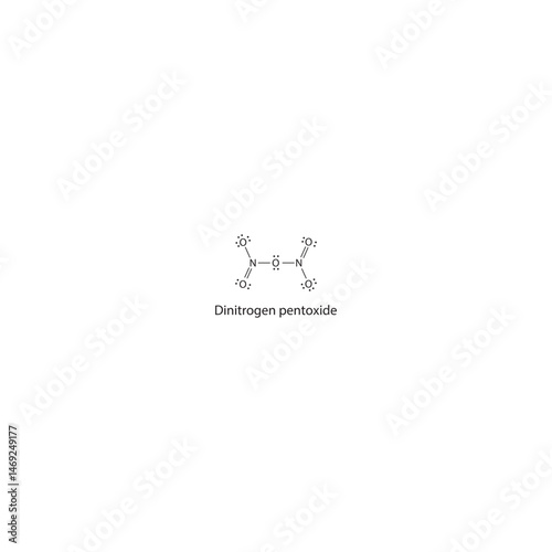 Lewis Structure of Dinitrogen Pentoxide (N₂O₅) – Molecular Structure and Full Electron Configuration Display