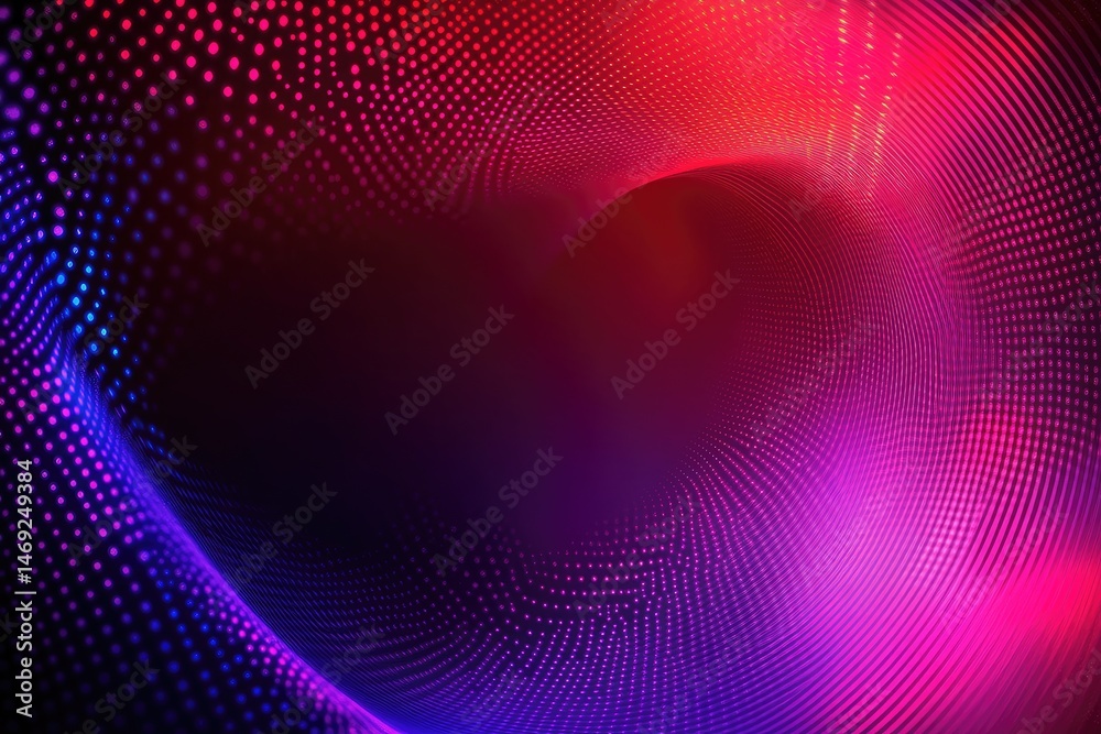 Abstract swirling tunnel of glowing dots Abstract swirling tunnel of glowing dots