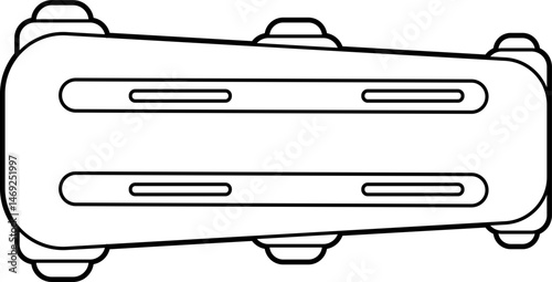 Archery armguard silhouette vector