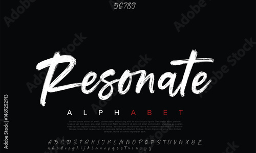 Luxury Resonate Free Regular alphabet letters font for logo