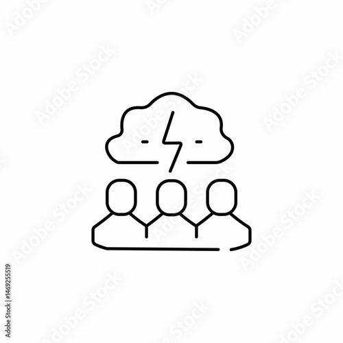 brainstorming session icon sign vector
