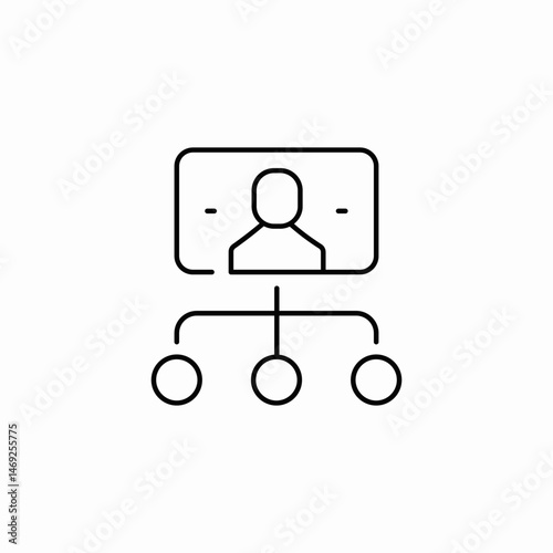 business structure icon sign vector