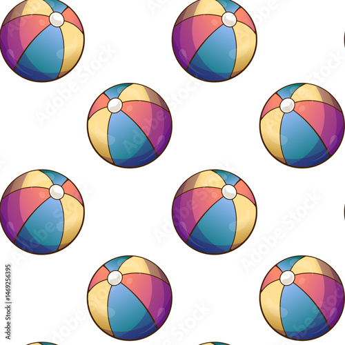 seamless pattern with balls for kids, vector illustration