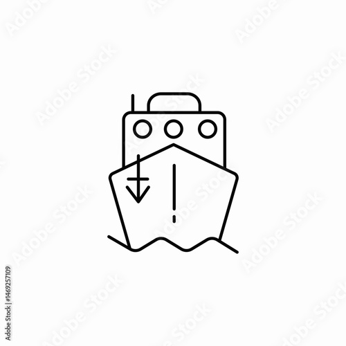 cruise ship icon sign vector