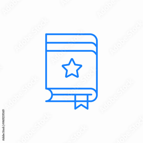 favorite book icon sign vector
