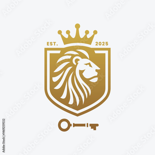 Crowned Royal Shield Lion 