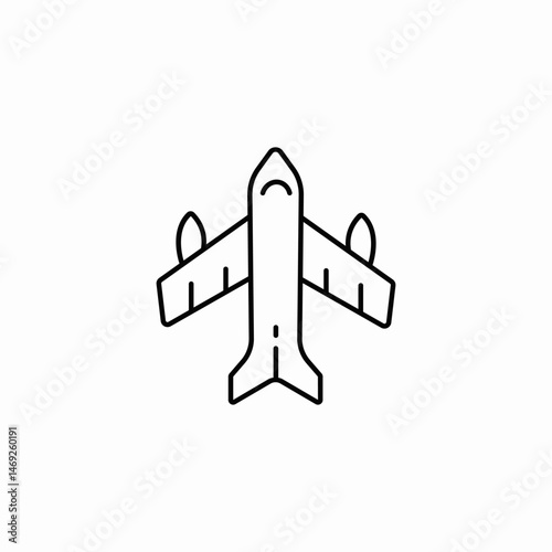 flying plane icon sign vector