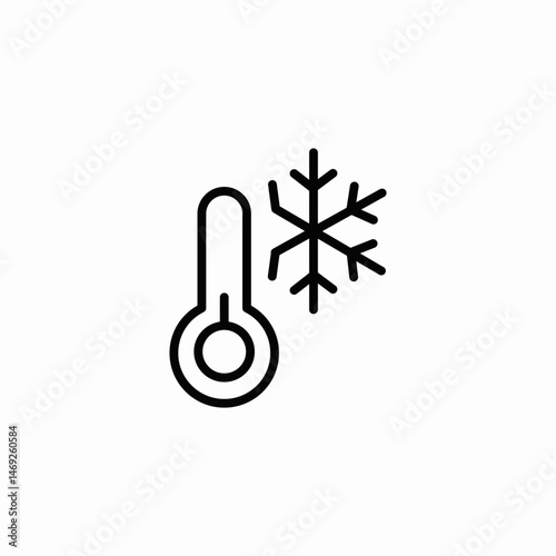 freezing temperature icon sign vector