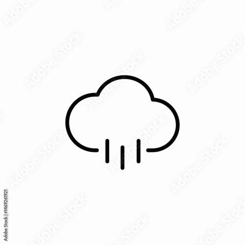 heavy rain icon sign vector
