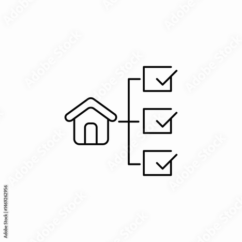 house checklist icon sign vector