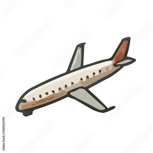 airplane isolated on white