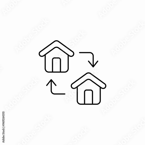 house transfer icon sign vector