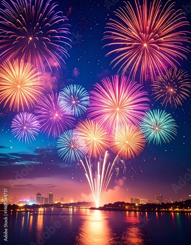 夜空に打ち上がる花火
