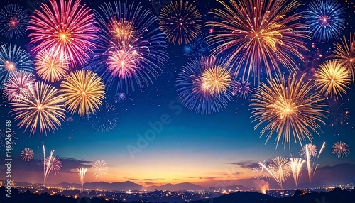 夜空に打ち上がる花火